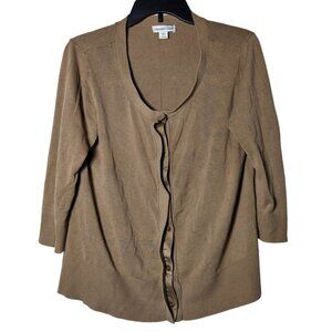 Coldwater‎ Creek Womens Silk Blend Button Front Cardigan Sweater Size Large Knit